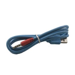 USB - Aux 3.5mm Stereo Jack Kablo 4 Boğum 1 Metre 