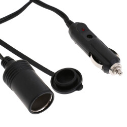 Vehicle Cigarette Lighter Socket Extension Cable - 1m - Motorobit