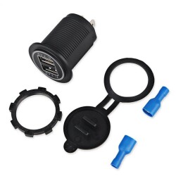 Vehicle Phone Charging Socket 2 Packs 5V 2.1A Blue - 5