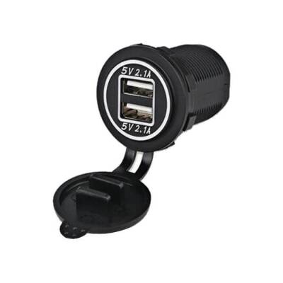 Vehicle Phone Charging Socket 2 Packs 5V 2.1A White - 1