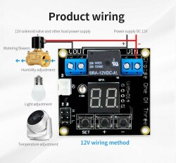 VHM-014 12V Heat-Humidity-Light Control Relay Card - 4