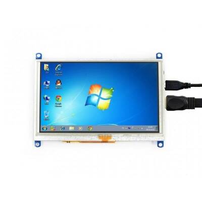 WaveShare 5 Inch (G) 800x480 Touchscreen HDMI Display - 1