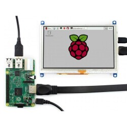WaveShare 5 Inch (G) 800x480 Touchscreen HDMI Display - 3