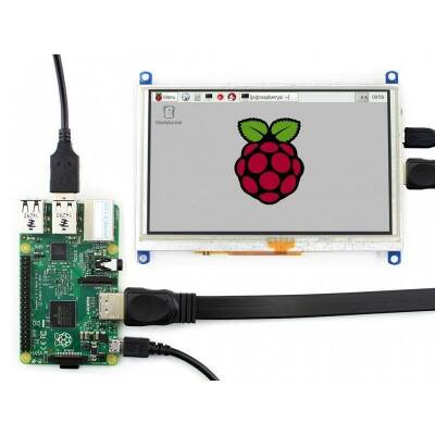 WaveShare 5 Inch (G) 800x480 Touchscreen HDMI Display - 3