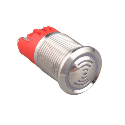 WD16F-P0-S24VR LX 16mm Sabit Sesli Işıklı Metal Buzzer - 24V - 1