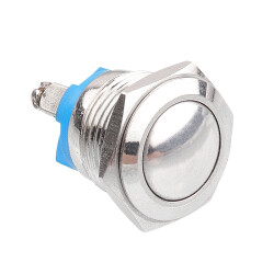 WD16H-Q0 16mm Ball Head Momentary Metal Button - 1