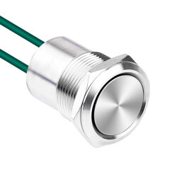 WD19D1-P2 19mm Flat Spring-Cable Metal Button 