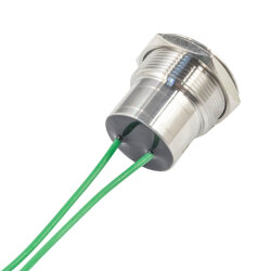 WD22D1-P2Z-E 22mm Düz Anahtarlı Kablolu Metal Buton - 2