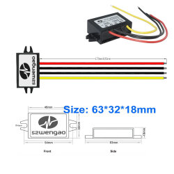 WG-1224S0510P DC-DC 12/24V to 5V 10A Voltage Reducer Module - 3