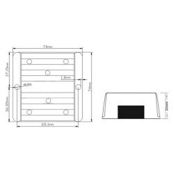 WG-90S1208 DC-DC 50-90V to 12V 8A Voltage Reducer Module - 3