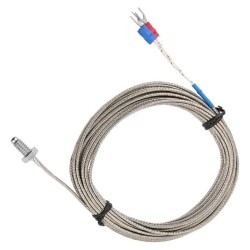WRET-02 E-tip 0-400C M6 Termokupl - 4 Metre 