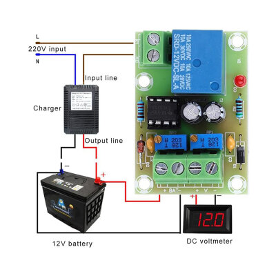 XH-M601 12V Battery Charge Control Circuit - 2