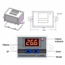 XH-W3001 12V DC Digital Thermostat - 3