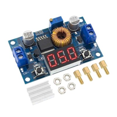 XL4015 5A Dijital Ekranlı Ayarlanabilir Voltaj Düşürücü Modül - 1