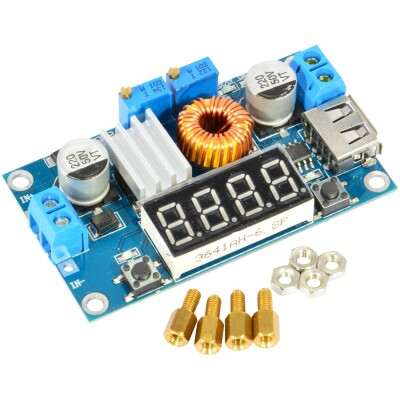 XL4015 5A Dijital Ekranlı Ayarlanabilir Voltaj Düşürücü Modül - 1