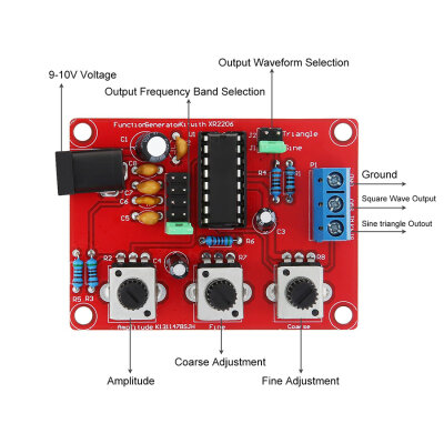 XR2206 1Hz-1MHz Sinyal Jeneratör Modülü - 3