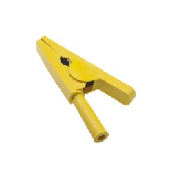 Yellow Battery Clip Crocodile - Banana Socket Input