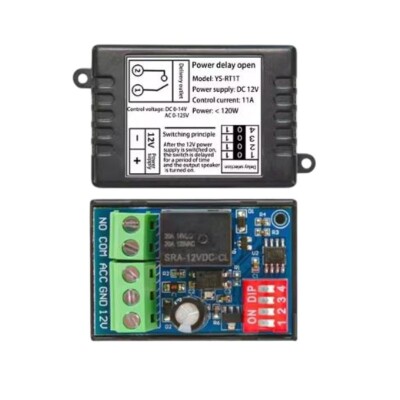 YS-RT1T 12V Delayed Time Relay 0-60s - 1