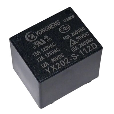 YX202-S-112D 12V 10A Röle 5-Pin - 1
