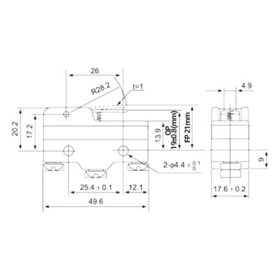 Z-15GW21-B Micro Switch 3-Pin - 2