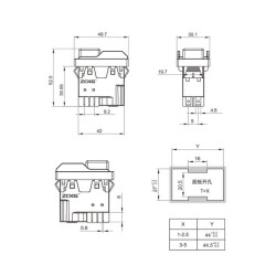 ZCD-01 4-Pin Panel Type Electromagnetic Switch - 3