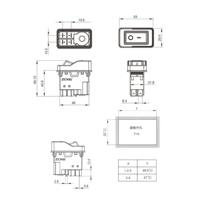 ZCD-02C 5-Pin Electromagnetic Switch - 2