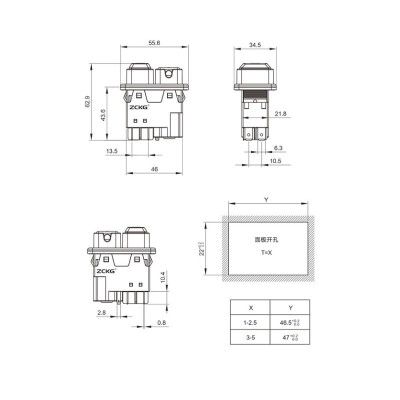 ZCD-02E 5-Pin Elektromanyetik Switch - Kutulu - 4