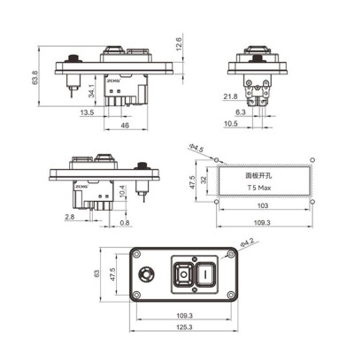 ZCD-02FL 4-Pin Elektromanyetik Switch - Kutulu - 3