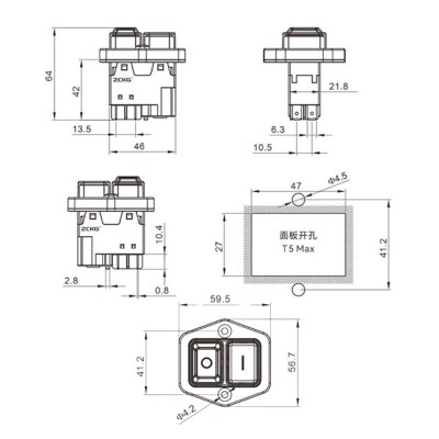 ZCD-02H 4-Pin Electromagnetic Switch - 2