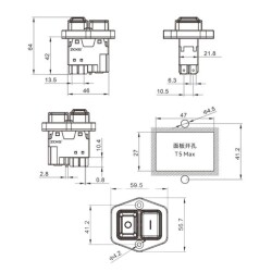 ZCD-02H 5-Pin Electromagnetic Switch - 2