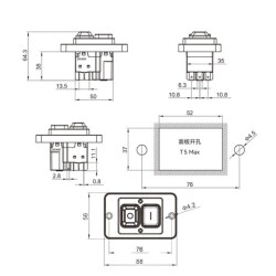 ZCD-03 6-Pin Electromagnetic Switch - Boxed - 2