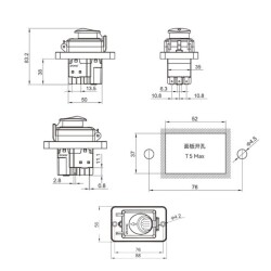 ZCD-03B 6-Pin Elektromanyetik Switch - 2