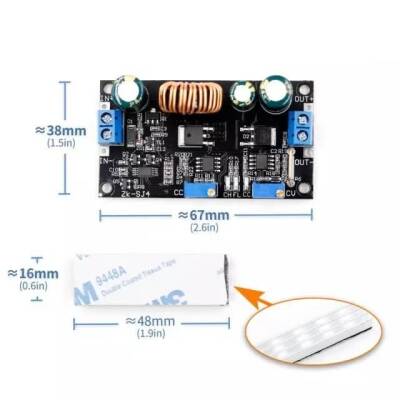 ZK-SJ4 60W Voltaj Düşürücü - Yükseltici Modül Solar Şarj Devresi - 2