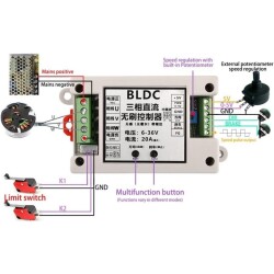 ZS-X14 DC 6-36V 20A BLDC 3 Fazlı Fırçasız Motor Sürücü - 5